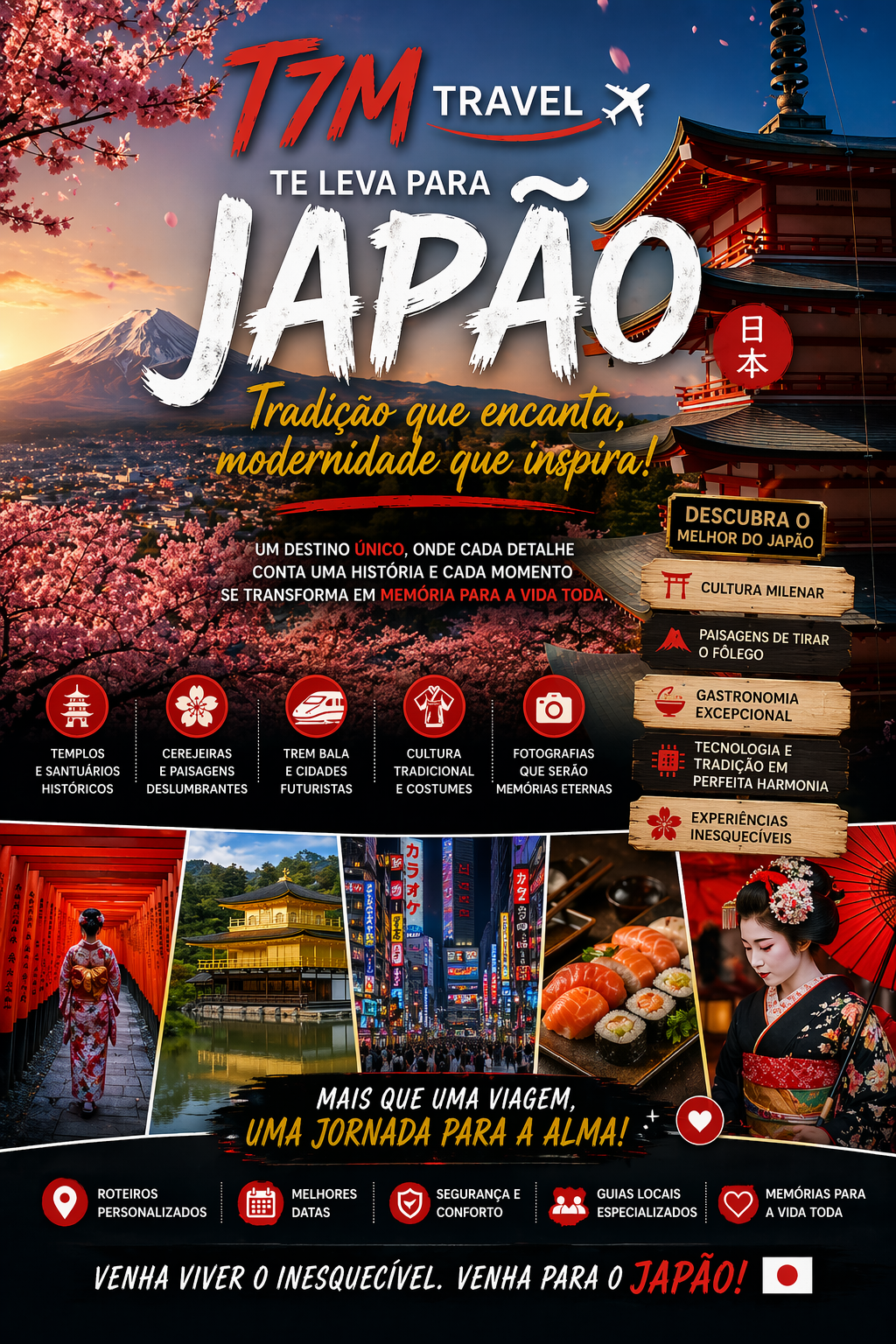 Japão — Tóquio • Kyoto • Monte Fuji